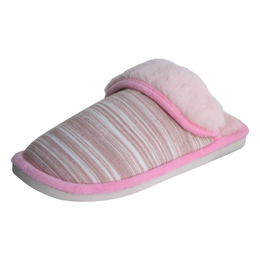 Women's/Men's Cotton Slippers Stripe Fluffy Anti-slip Sandals