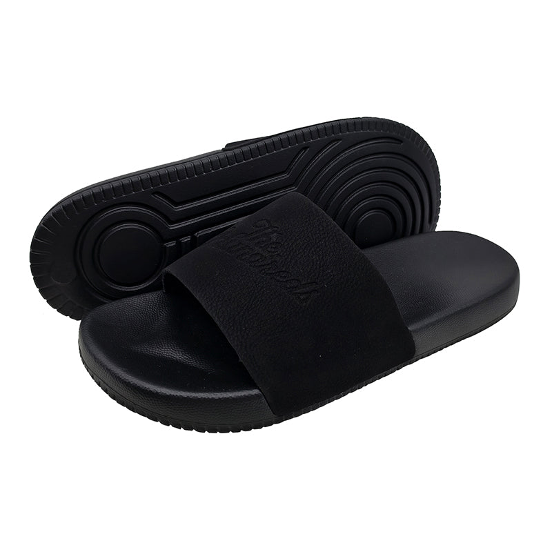 Classic Men‘s Slide Sandals - Durable PU Strap, Cushioned EVA Footbed