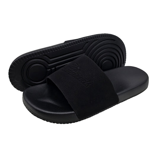 Classic Men‘s Slide Sandals - Durable PU Strap, Cushioned EVA Footbed