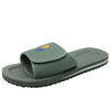 Men Slide Sandals Gray Velcro