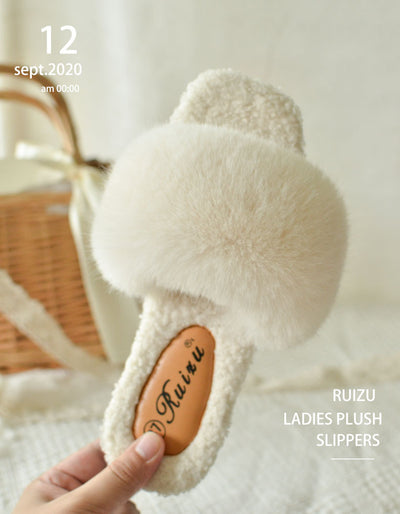 Women Fur Slide Slippers Sexy