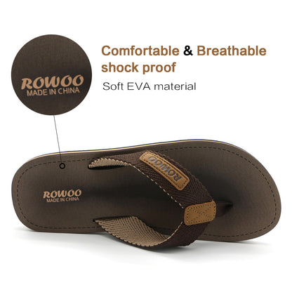 Men's Beach Flip Flops Fabric Straps Retro Sandals