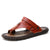 Men Leather Flip Flops Beach Sandals