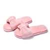 Women Fur Slippers House Sandals Big Bow