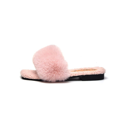 Women Fur Slide Slippers Sexy