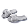 Women Fur Slippers House Sandals Big Bow