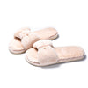 Women Fur Slippers House Sandals Big Bow