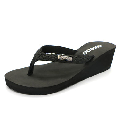 Women's Flip Flops Platform Wedge Weaving Sling 2022 Summer Sandals