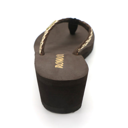 Women's Flip Flops Platform Wedge Weaving Sling Summer Sandals