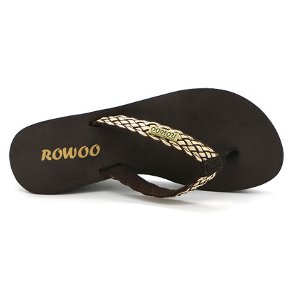 Women's Flip Flops Platform Wedge Weaving Sling Summer Sandals