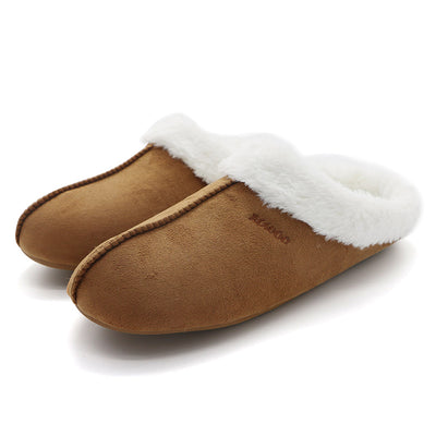 Men's & Women's 2022 Winter Slippers Memory Foam Suede House Sandals