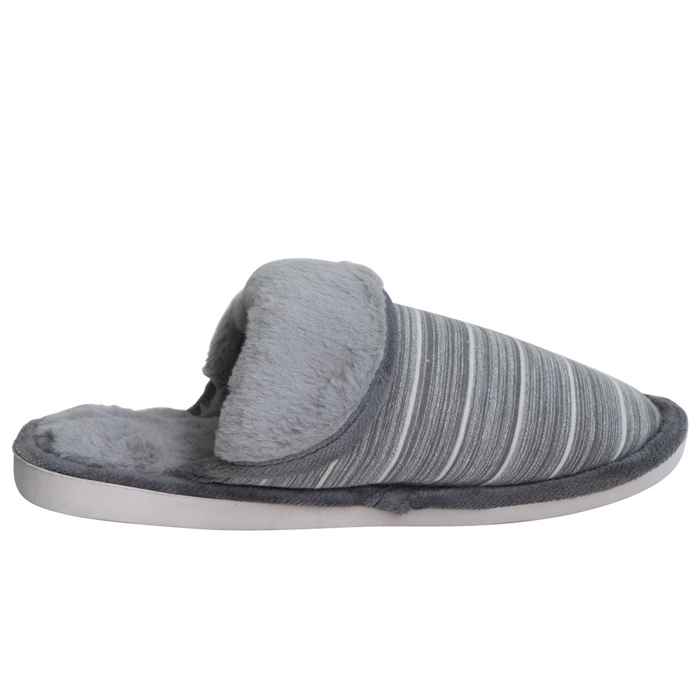 Women's/Men's Cotton Slippers Stripe Fluffy Anti-slip Sandals