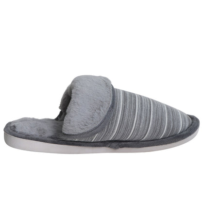 Women's/Men's Cotton Slippers Stripe Fluffy Anti-slip Sandals