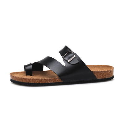 Men Women Cork Toe Ring Sandals