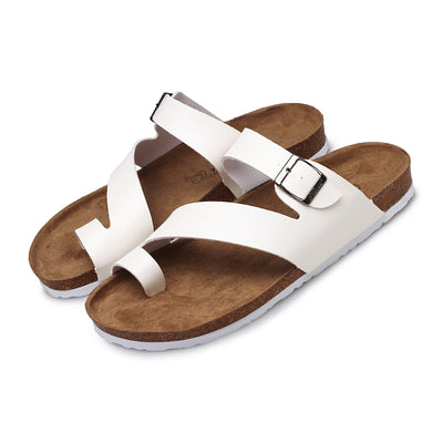 Men Women Cork Toe Ring Sandals