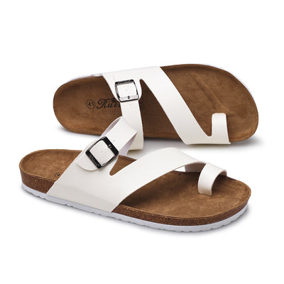 Men Women Cork Toe Ring Sandals