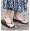 Women's Flip Flops Platform Wedge Weaving Sling 2022 Summer Sandals