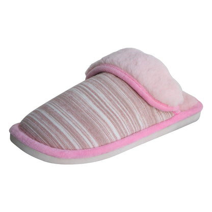 Women's/Men's Cotton Slippers Stripe Fluffy Anti-slip Sandals