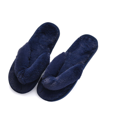 Women Fur Slippers House Flip Flops Winter