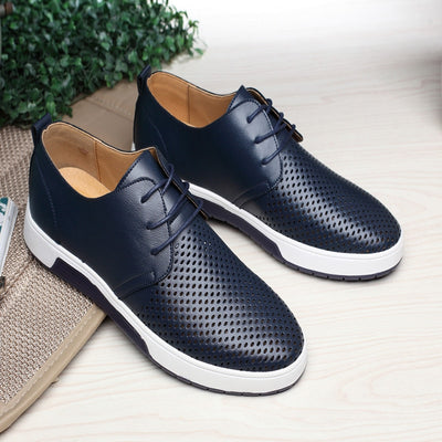 Men Casual Shoes Leather Summer Breathable 2022 New