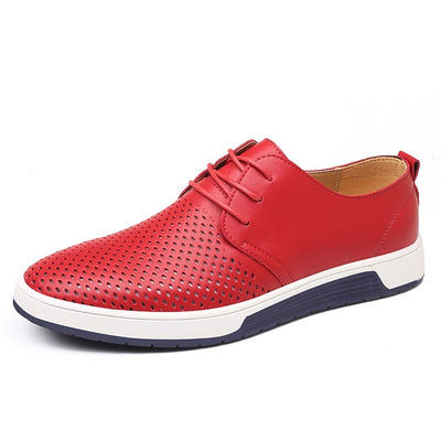 Men Casual Shoes Leather Summer Breathable 2022 New